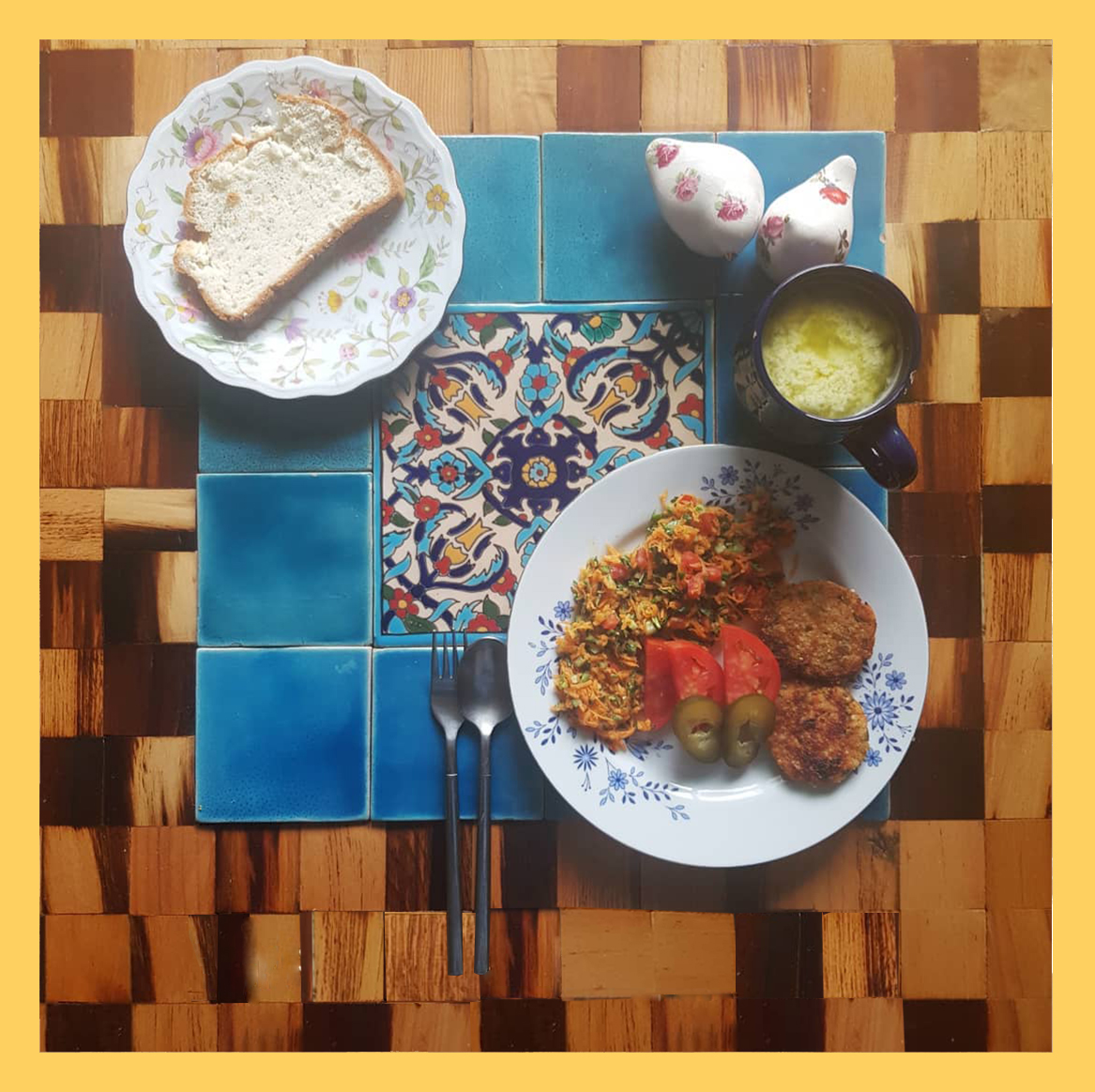 کتلت مرغ با سبزیجات